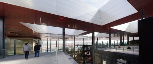 Jean Nouvel's Reina Sofia Museum, Madrid, panorama photograph